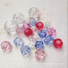 assorted colors faceted acrylic beads